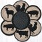 Earth Rugs TNB-459 Barnyard Animals Trivets in a Basket 10" x 10"